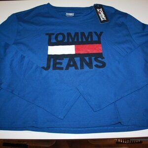 NWT! Blue Tommy Jeans long sleeve top